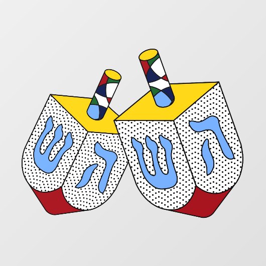 モンドリアン水玉模様ドリデルス ウィンドウサイン (シート)