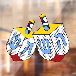 モンドリアン水玉模様ドリデルス ウィンドウサイン