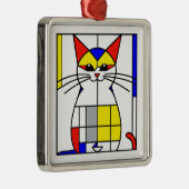 モンドリアン猫 メタルオーナメント (右)