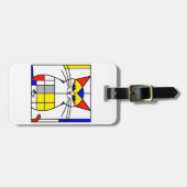 モンドリアン猫 ラゲッジタグ (正面横)