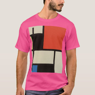 モンドリアン組成モダン抽象芸術ワウピンク Tシャツ