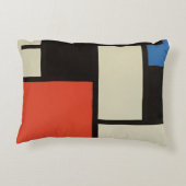 モンドリアン組成モダン抽象芸術絵画芸術 アクセントクッション (裏面)