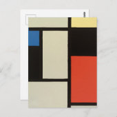 モンドリアン組成モダン抽象芸術絵画芸術 ポストカード (正面/裏面)