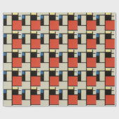 モンドリアン組成モダン抽象芸術絵画芸術 ラッピングペーパー (フラット)