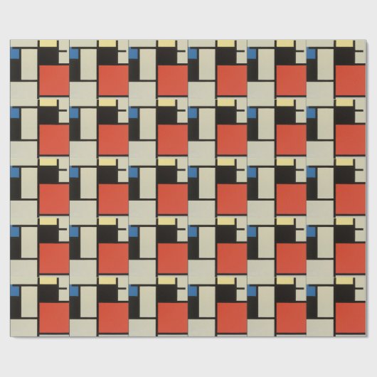 モンドリアン組成モダン抽象芸術絵画芸術 ラッピングペーパー (フラット)