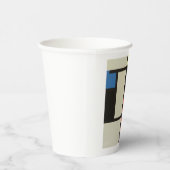 モンドリアン組成モダン抽象芸術絵画芸術 紙コップ (右)