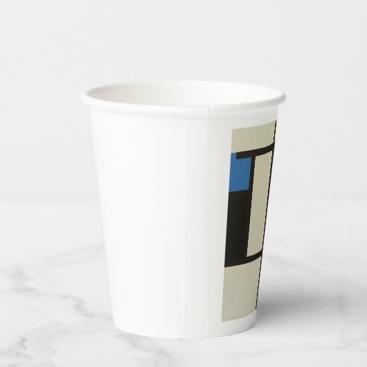 モンドリアン組成モダン抽象芸術絵画芸術 紙コップ (右)
