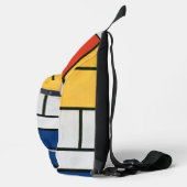 モンドリアン組成物レッドイエローブルーブラック スリングバッグ (右)