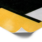 モンドリアン組成物レッドイエローブルーブラック ポスター (コーナー)