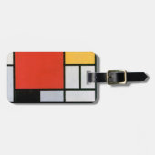 モンドリアン組成物レッドイエローブルーブラック ラゲッジタグ (正面横)