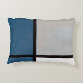 モンドリアン組成物(赤、青、黒、黄) アクセントクッション (裏面)