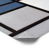 モンドリアン組成物（赤、青、黒、黄） ポスター (角)