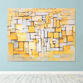 モンドリアン絵を描-'No. II Comp.XVコンポーネント4 - 1913 キャンバスプリント (インサイチュ (ウッドフロア))