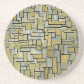 モンドリアン絵画の茶色と灰色の組成 コースター (正面)