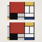 モンドリアン絵画ズレッド飛行機イエローブラックグレーブルー (正面&裏面)