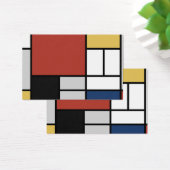 モンドリアン絵画ズレッド飛行機イエローブラックグレーブルー (デスク)