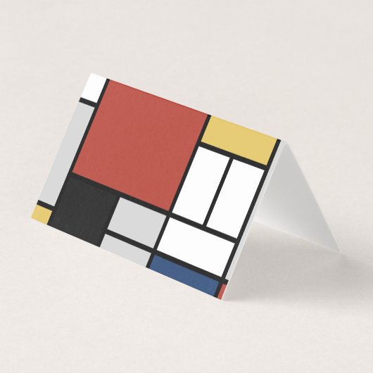 モンドリアン絵画ズレッド飛行機イエローブラックグレーブルー (正面)