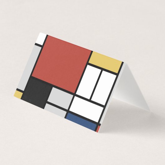 モンドリアン絵画ズレッド飛行機イエローブラックグレーブルー (裏面)