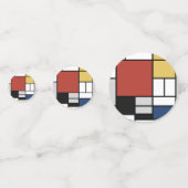 モンドリアン絵画ズレッド飛行機イエローブラックグレーブルー コンフェッティ (正面)