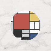 モンドリアン絵画ズレッド飛行機イエローブラックグレーブルー コンフェッティ (スモール正面)