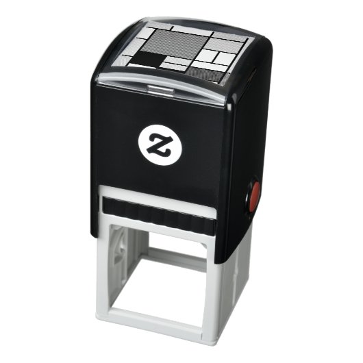 モンドリアン絵画ズレッド飛行機イエローブラックグレーブルー セルフインキングスタンプ (商品)