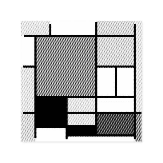 モンドリアン絵画ズレッド飛行機イエローブラックグレーブルー セルフインキングスタンプ (デザイン)