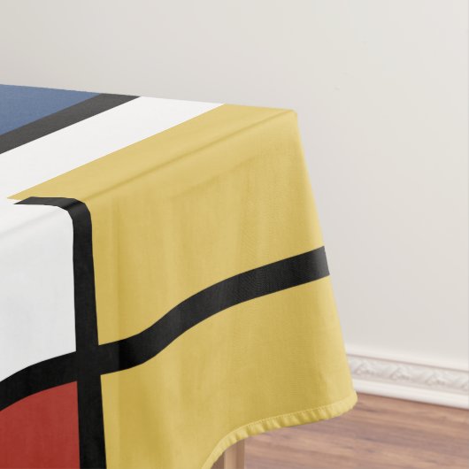モンドリアン絵画ズレッド飛行機イエローブラックグレーブルー テーブルクロス (インサイチュ)