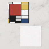 モンドリアン絵画ズレッド飛行機イエローブラックグレーブルー ノートカード (正面/裏面)