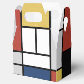 モンドリアン絵画ズレッド飛行機イエローブラックグレーブルー フェイバーボックス (オープン)