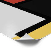 モンドリアン絵画ズレッド飛行機イエローブラックグレーブルー ポスター (コーナー)