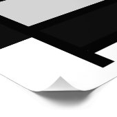 モンドリアン絵画ズレッド飛行機イエローブラックグレーブルー ポスター (コーナー)