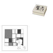 モンドリアン風カモミール ラバースタンプ (押印)