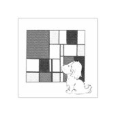 モンドリアン風カモミール ラバースタンプ (インプリント)