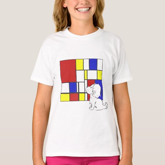 モンドリアン風カモミール Tシャツ (正面)