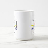 モンドリアン風幾何学コンポジション コーヒーマグカップ (中央)
