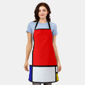 モンドリアン1 エプロン (着用した状態)