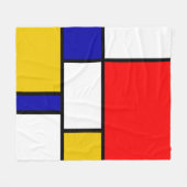 モンドリアン2 フリースブランケット (正面(横))