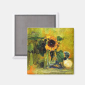 モンドリアン – ひまわりの静物詩 マグネット (正面/裏面)