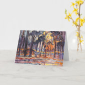 モンドリアン – オエレ近郊のウッズ カード (黄色い花)