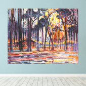 モンドリアン – オエレ近郊のウッズ キャンバスプリント (インサイチュ (ウッドフロア))