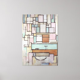 モンドリアン – カラー付きコンポーネント飛行機: FAサード – 1914 キャンバスプリント