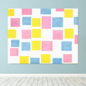 モンドリアン – カラー飛行機を使用したコンポジション2 - 1917 キャンバスプリント (インサイチュ (ウッドフロア))