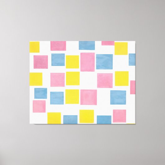 モンドリアン – カラー飛行機を使用したコンポジション2 - 1917 キャンバスプリント (正面)