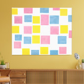 モンドリアン – カラー飛行機を使用したコンポジション2 - 1917 キャンバスプリント (インサイチュ (リビング))