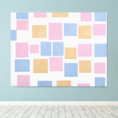 モンドリアン – カラー飛行機を使用したコンポジション3 - 1917 キャンバスプリント (インサイチュ (ウッドフロア))