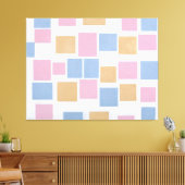 モンドリアン – カラー飛行機を使用したコンポジション3 - 1917 キャンバスプリント (インサイチュ (リビング))