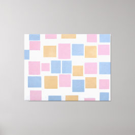 モンドリアン – カラー飛行機を使用したコンポジション3 - 1917 キャンバスプリント