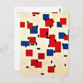 モンドリアン – カラーAのコンポジション ポストカード (正面/裏面)