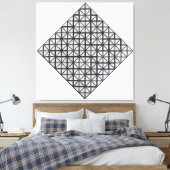 モンドリアン – グリッド付きコンポジション3: LOZENGE - 1918 キャンバスプリント (インサイチュ (寝室))