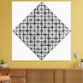 モンドリアン – グリッド付きコンポジション3: LOZENGE - 1918 キャンバスプリント (インサイチュ (リビング))